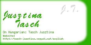 jusztina tasch business card